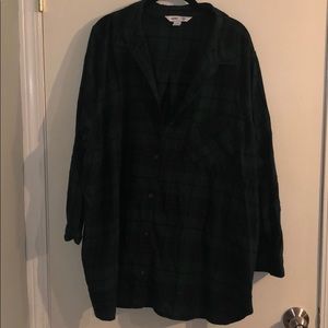 Button down flannel tee